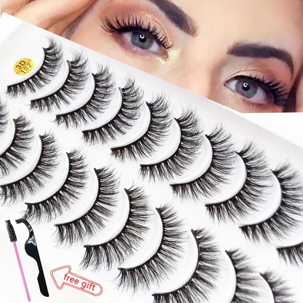5/10Pairs 3D Mink Lashes Natural Eyelashes Dramatic False Eyelashes Faux Cils Makeup Wholesale Fake Eyelash Extension maquiagem - ItemBear.com