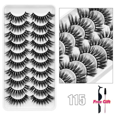5/10Pairs 3D Mink Lashes Natural Eyelashes Dramatic False Eyelashes Faux Cils Makeup Wholesale Fake Eyelash Extension maquiagem - ItemBear.com