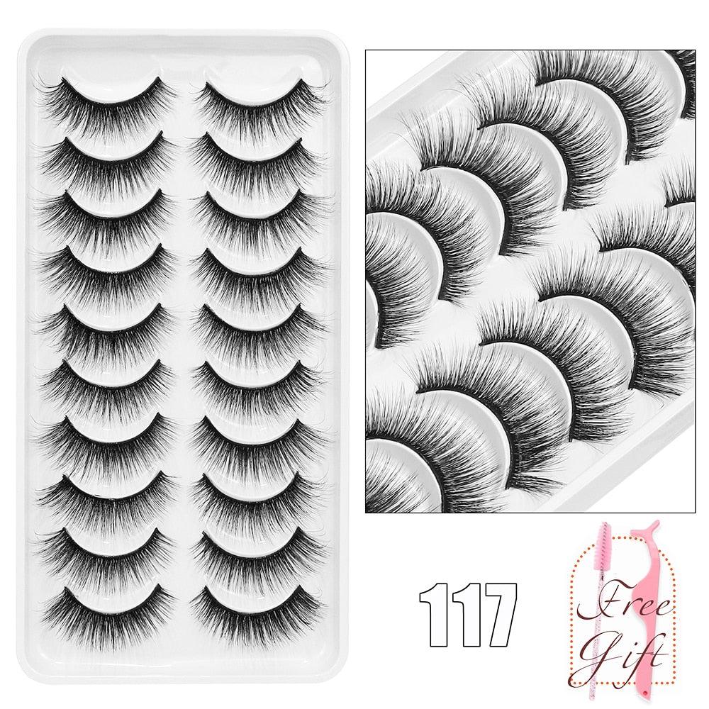 5/10Pairs 3D Mink Lashes Natural Eyelashes Dramatic False Eyelashes Faux Cils Makeup Wholesale Fake Eyelash Extension maquiagem - ItemBear.com
