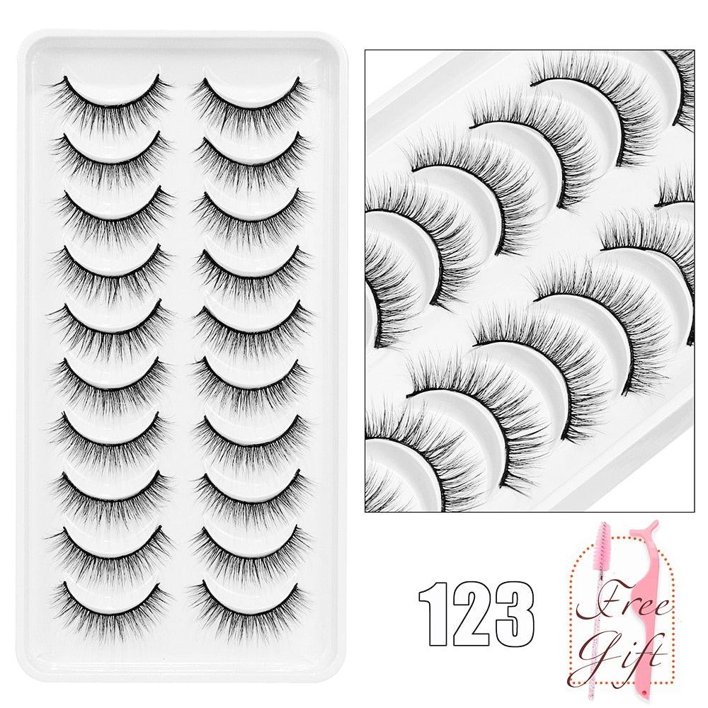 5/10Pairs 3D Mink Lashes Natural Eyelashes Dramatic False Eyelashes Faux Cils Makeup Wholesale Fake Eyelash Extension maquiagem - ItemBear.com