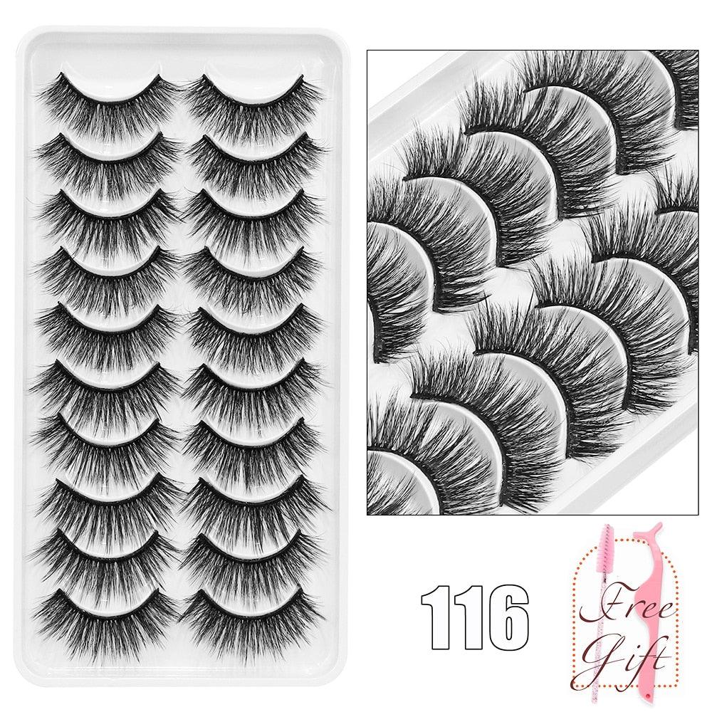 5/10Pairs 3D Mink Lashes Natural Eyelashes Dramatic False Eyelashes Faux Cils Makeup Wholesale Fake Eyelash Extension maquiagem - ItemBear.com