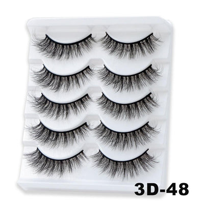 5/10Pairs 3D Mink Lashes Natural Eyelashes Dramatic False Eyelashes Faux Cils Makeup Wholesale Fake Eyelash Extension maquiagem - ItemBear.com