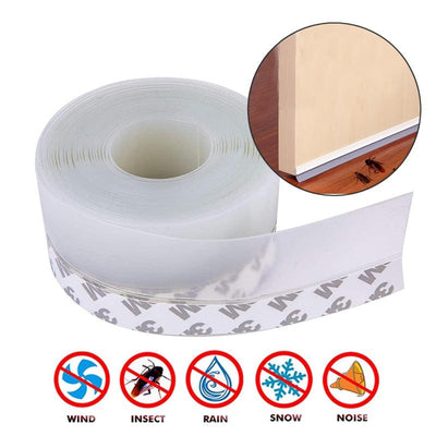 5M Door Bottom Seal Strip Weather Window Rubber Seal Weatherstrip Windproof Dust Self Adhesive Door Windshield Sealing Tape - ItemBear.com
