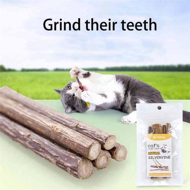 5pcs Pet Cat Chew Stick Clean Kitty Teeth Chewing - ItemBear.com