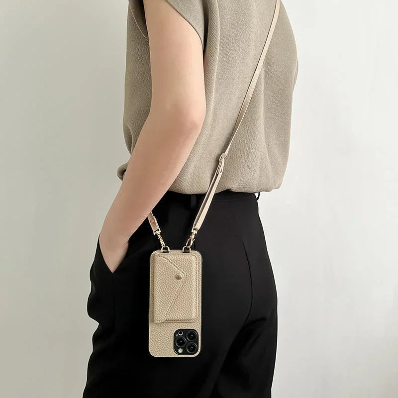 Secure Strap Leather Wallet Case
