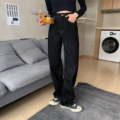 90s Vintage Baggy Dark Denim Jeans - ItemBear.com