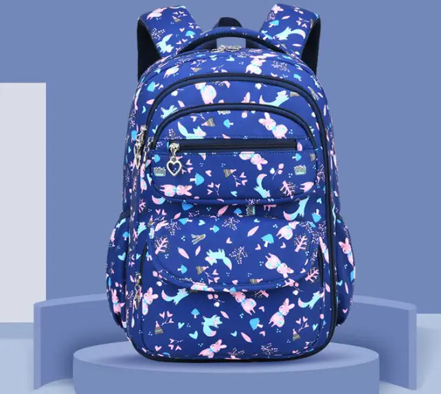 Children's Backpack for Grades 1-6 with Spine Protection
