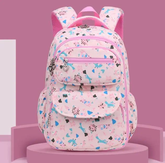 Children's Backpack for Grades 1-6 with Spine Protection