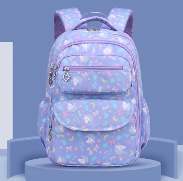 Children's Backpack for Grades 1-6 with Spine Protection