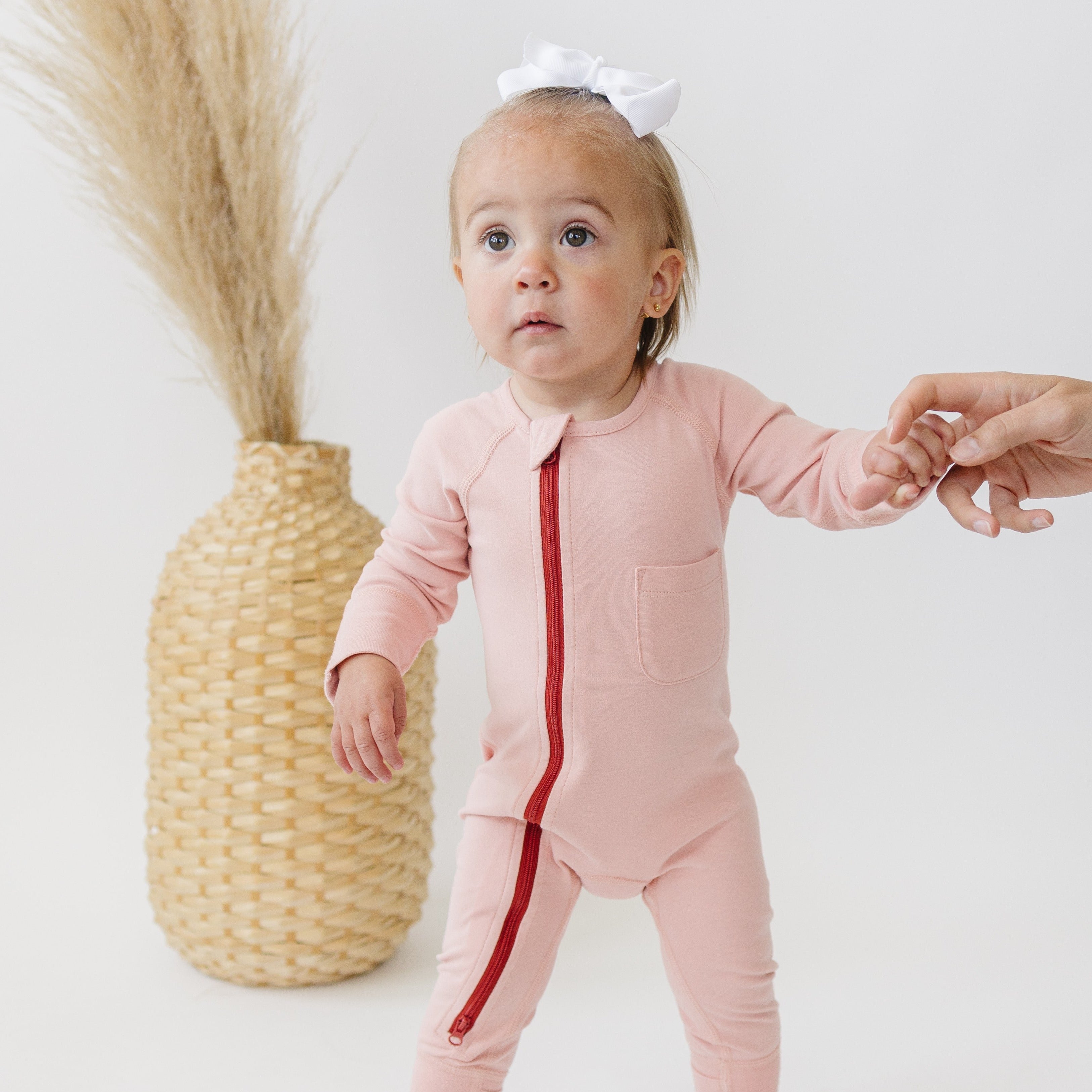 Zip Romper in Cotton Candy