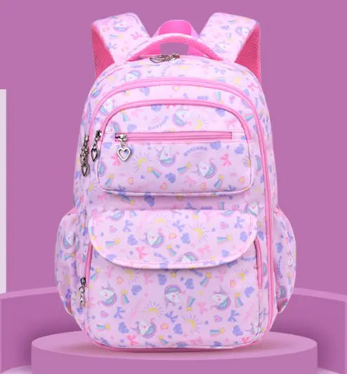 Children's Backpack for Grades 1-6 with Spine Protection