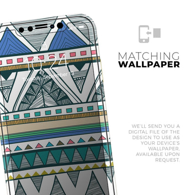 Abstract Blue and Green Triangle Aztec - Skin - Kit for the Apple iPhone - ItemBear.com