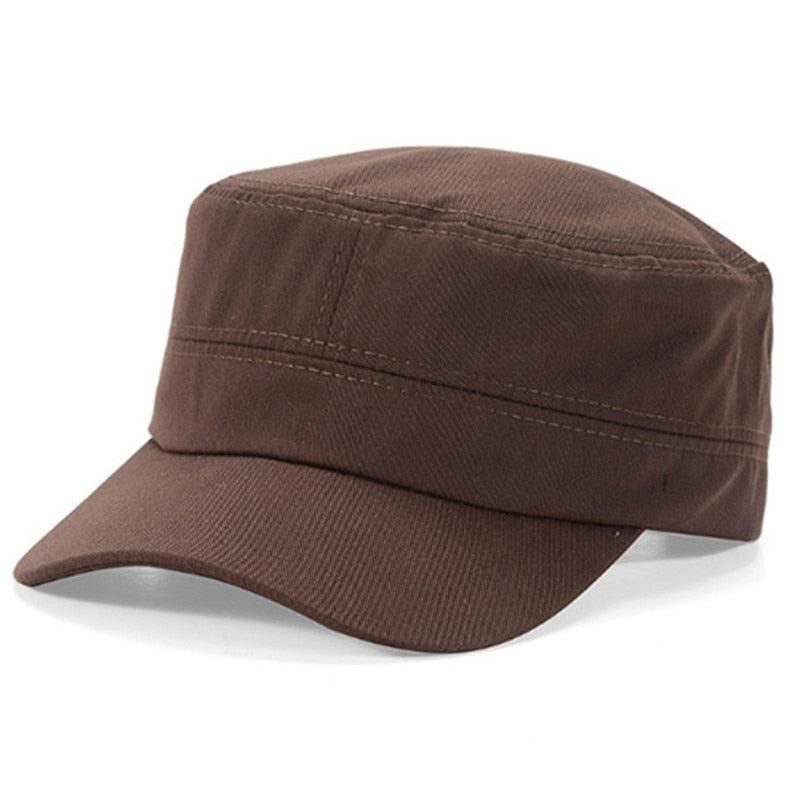 Adjustable Classic Plain Cap Vintage Army Military Cadet Style Hat Breathable Sun Protective Casual Cap - ItemBear.com