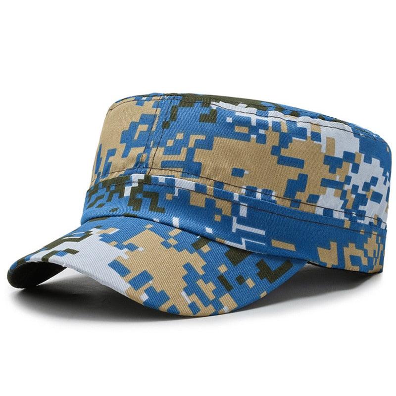 Adjustable Classic Plain Cap Vintage Army Military Cadet Style Hat Breathable Sun Protective Casual Cap - ItemBear.com
