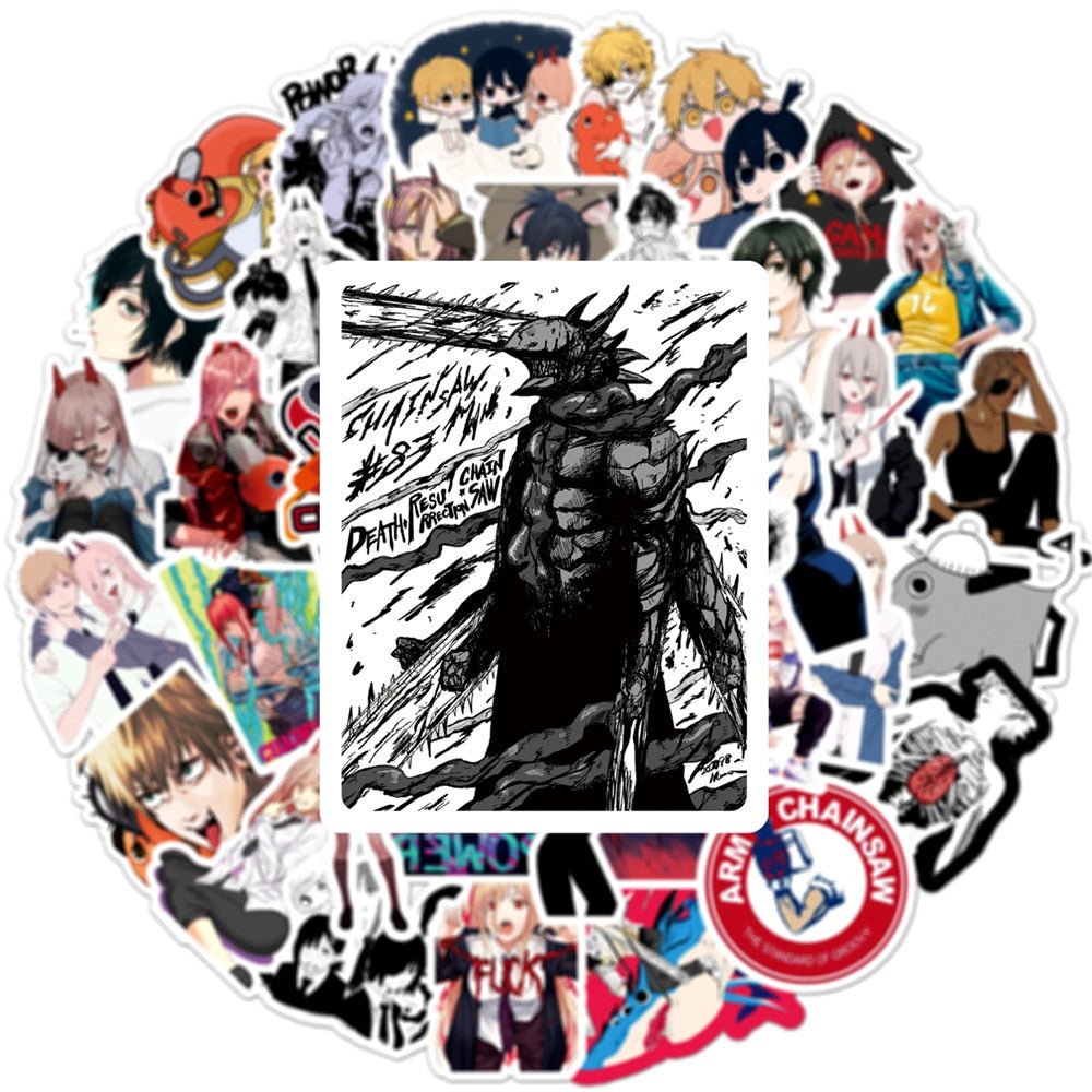 Aesthetic Stationery Chainsaw Stickers - ItemBear.com
