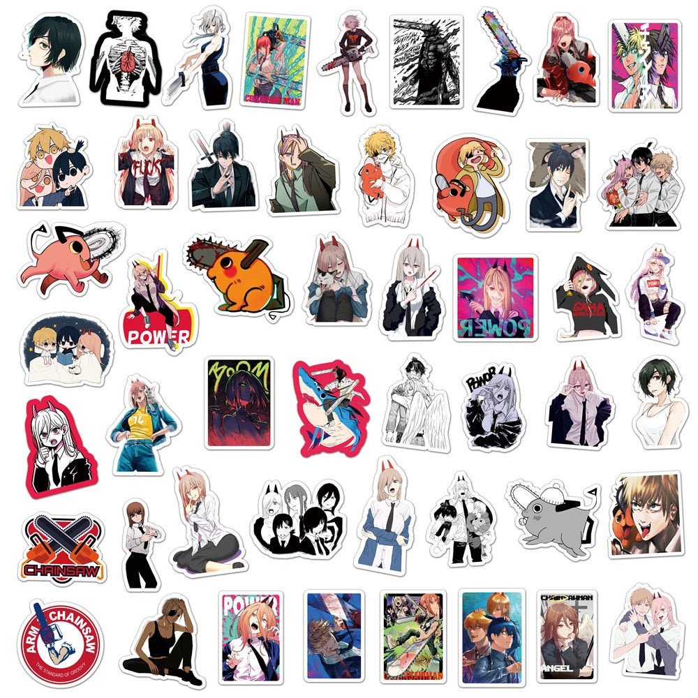 Aesthetic Stationery Chainsaw Stickers - ItemBear.com