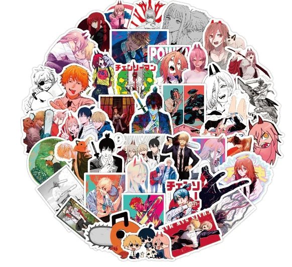 Aesthetic Stationery Chainsaw Stickers - ItemBear.com