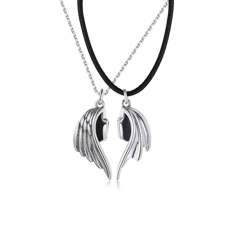 Angel Devil Wings Pair Lovers Necklace - ItemBear.com