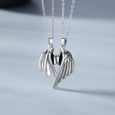 Angel Devil Wings Pair Lovers Necklace - ItemBear.com