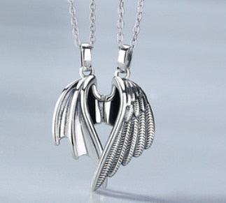 Angel Devil Wings Pair Lovers Necklace - ItemBear.com