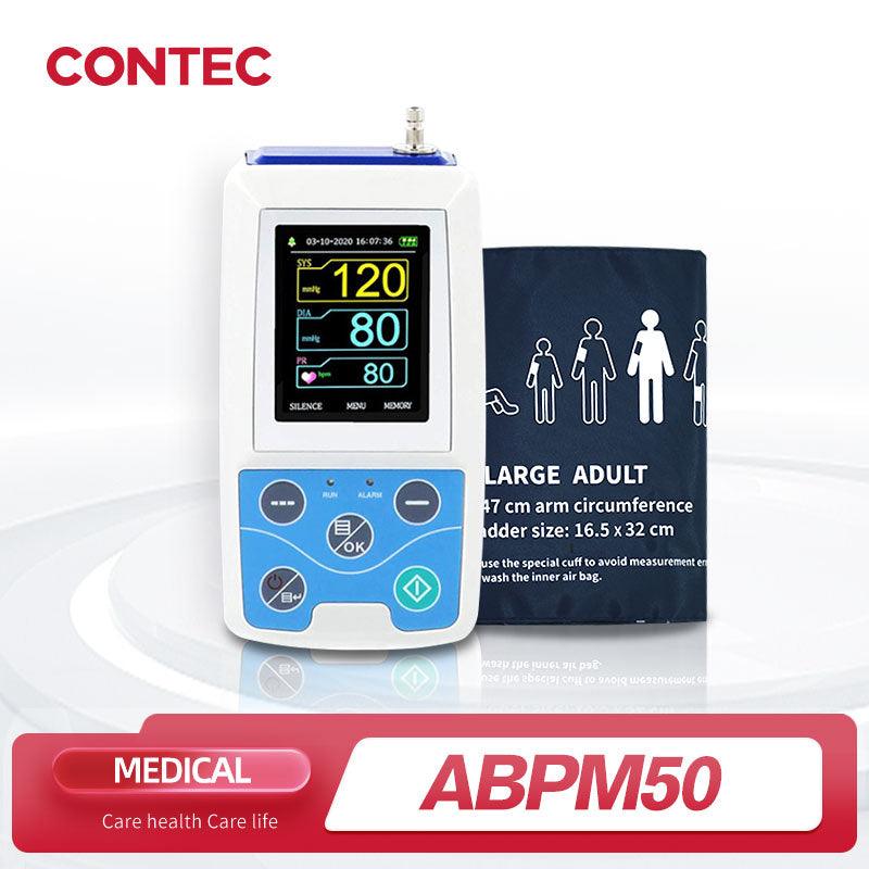 Arm Ambulatory Blood Pressure Monitor 24hours NIBP Holter CONTEC ABPM50+ Adult,Child ,Large ,3 Cuffs, Free PC Software - ItemBear.com