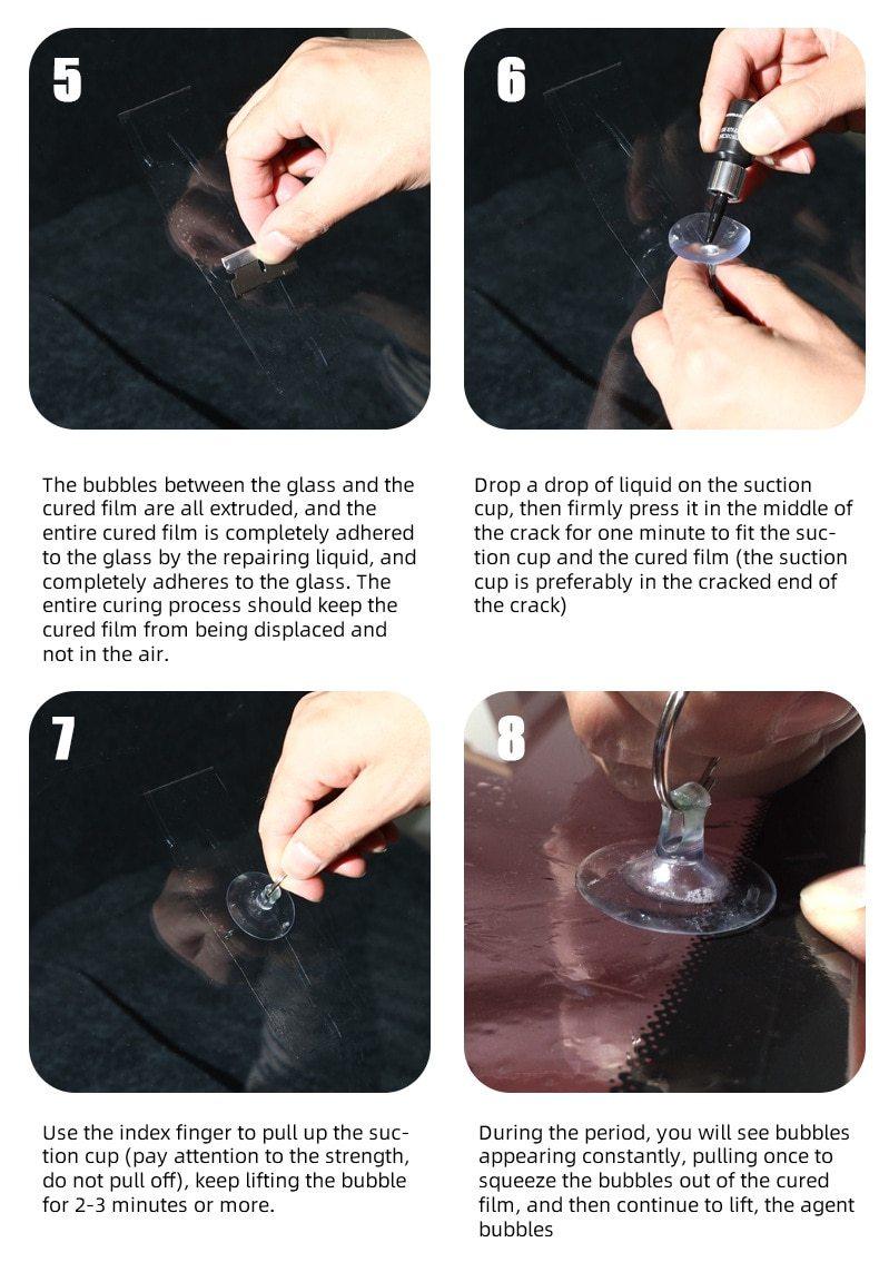 Auto Glass Windshield Repair Tool Set 5 Bottles Set - ItemBear.com