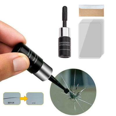 Auto Glass Windshield Repair Tool Set 5 Bottles Set - ItemBear.com