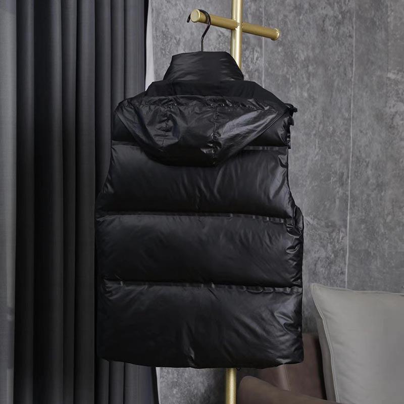 autumn and winter new letter red label fashion all - match casual down vest vest black jacket trendy men's and women's models - ItemBear.com