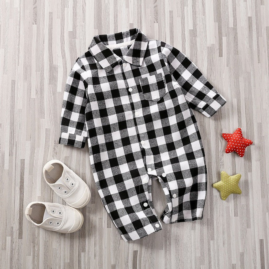 Baby Plaid Onesie Jumpsuit - ItemBear.com