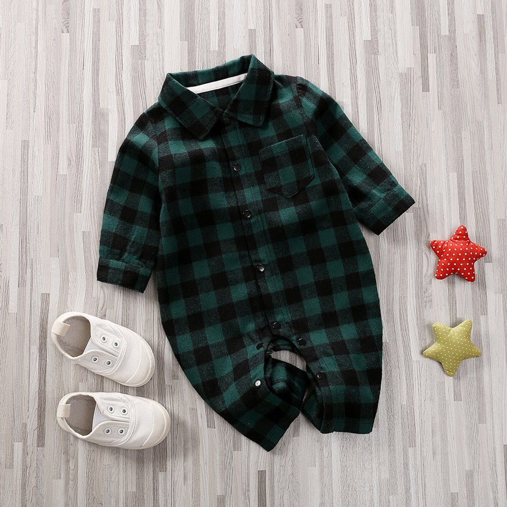 Baby Plaid Onesie Jumpsuit - ItemBear.com