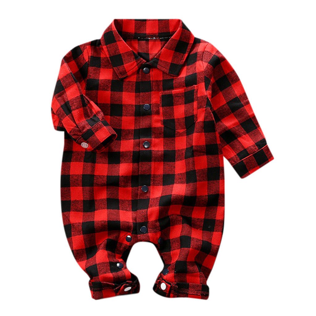 Baby Plaid Onesie Jumpsuit - ItemBear.com