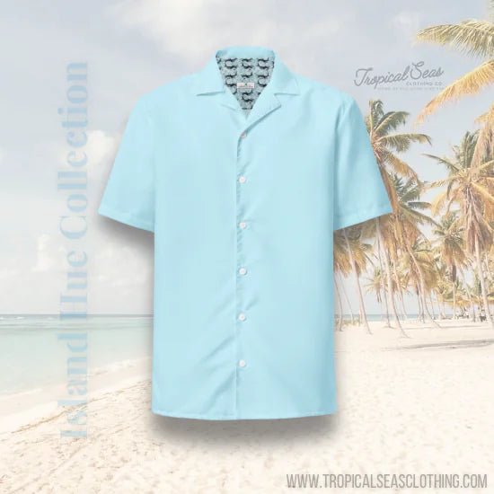 Bahama Water Blue button shirt - ItemBear.com