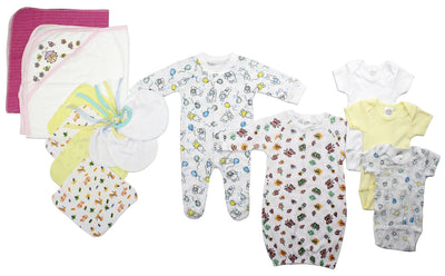 Bambini Newborn Baby Girls 14 Pc Layette Baby Shower Gift Set - ItemBear.com