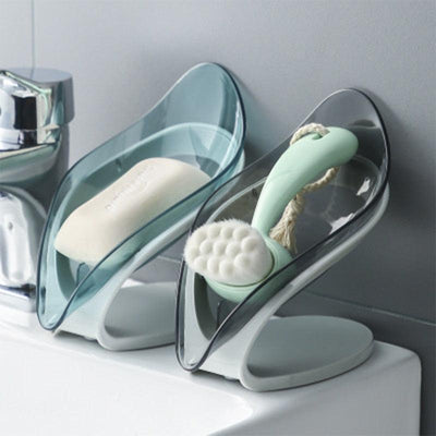 Bathroom Soap Holder Leaf Shape Soap Box Kitchen Dish Storage Box Non - slip Drain Soap Storage Case Container Bathroom accessorie - ItemBear.com