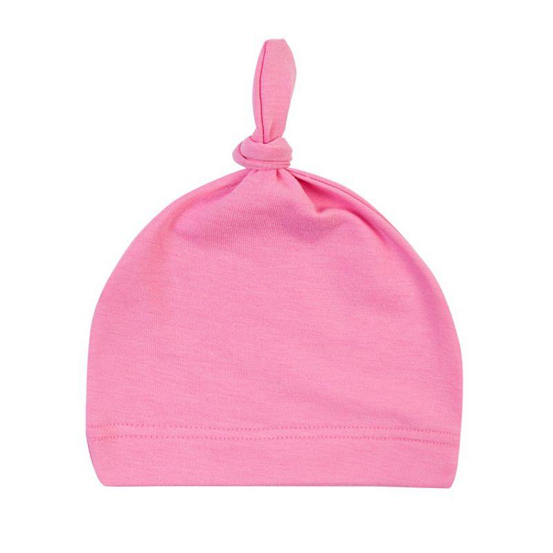 Baywell Newborn Baby Cotton knotted Beanies Solid Color Toddler Girls Sleep Caps 0 - 12M - ItemBear.com