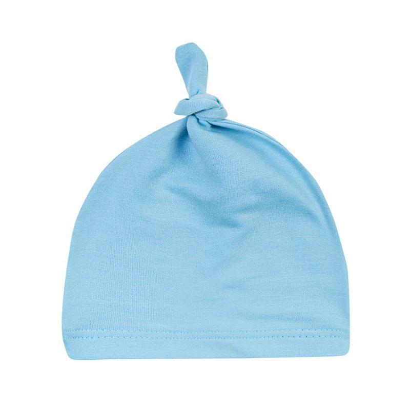 Baywell Newborn Baby Cotton knotted Beanies Solid Color Toddler Girls Sleep Caps 0 - 12M - ItemBear.com