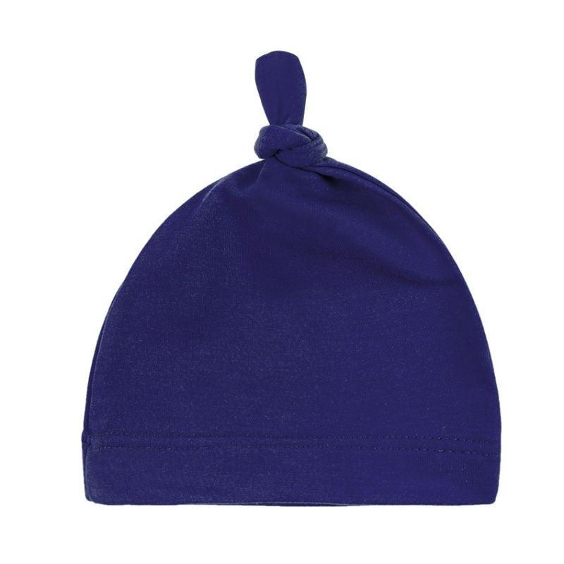 Baywell Newborn Baby Cotton knotted Beanies Solid Color Toddler Girls Sleep Caps 0 - 12M - ItemBear.com