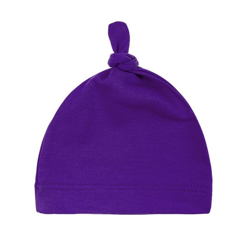 Baywell Newborn Baby Cotton knotted Beanies Solid Color Toddler Girls Sleep Caps 0 - 12M - ItemBear.com