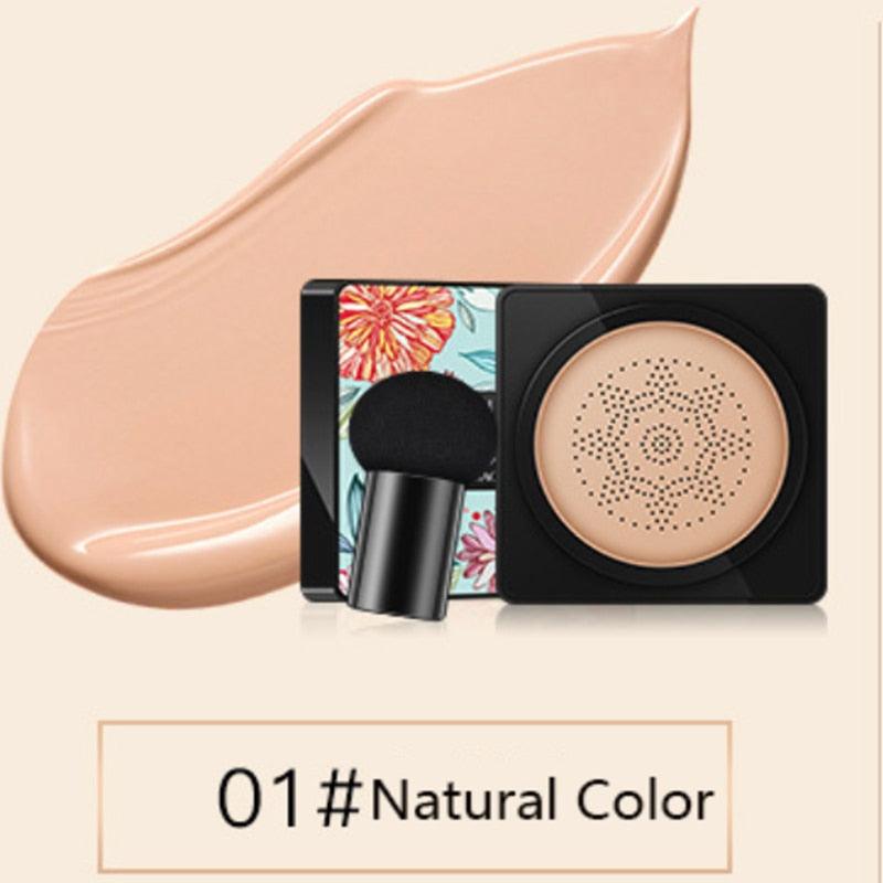 BB Air Cushion Foundation Mushroom Head CC Cream Concealer Whitening Makeup Cosmetic Waterproof Brighten Face Base Tone - ItemBear.com
