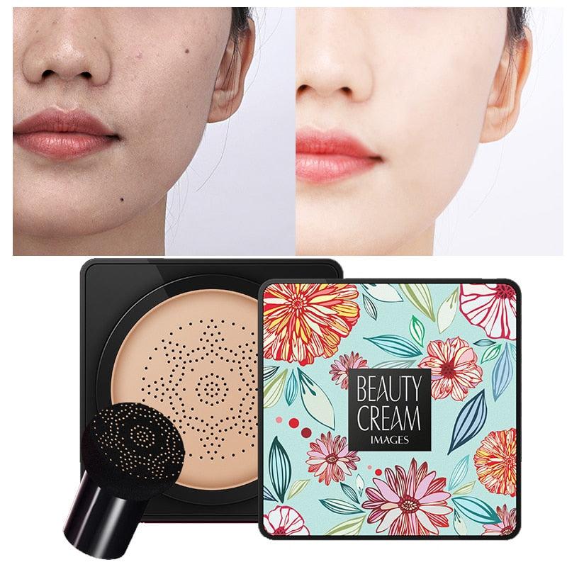 BB Air Cushion Foundation Mushroom Head CC Cream Concealer Whitening Makeup Cosmetic Waterproof Brighten Face Base Tone - ItemBear.com
