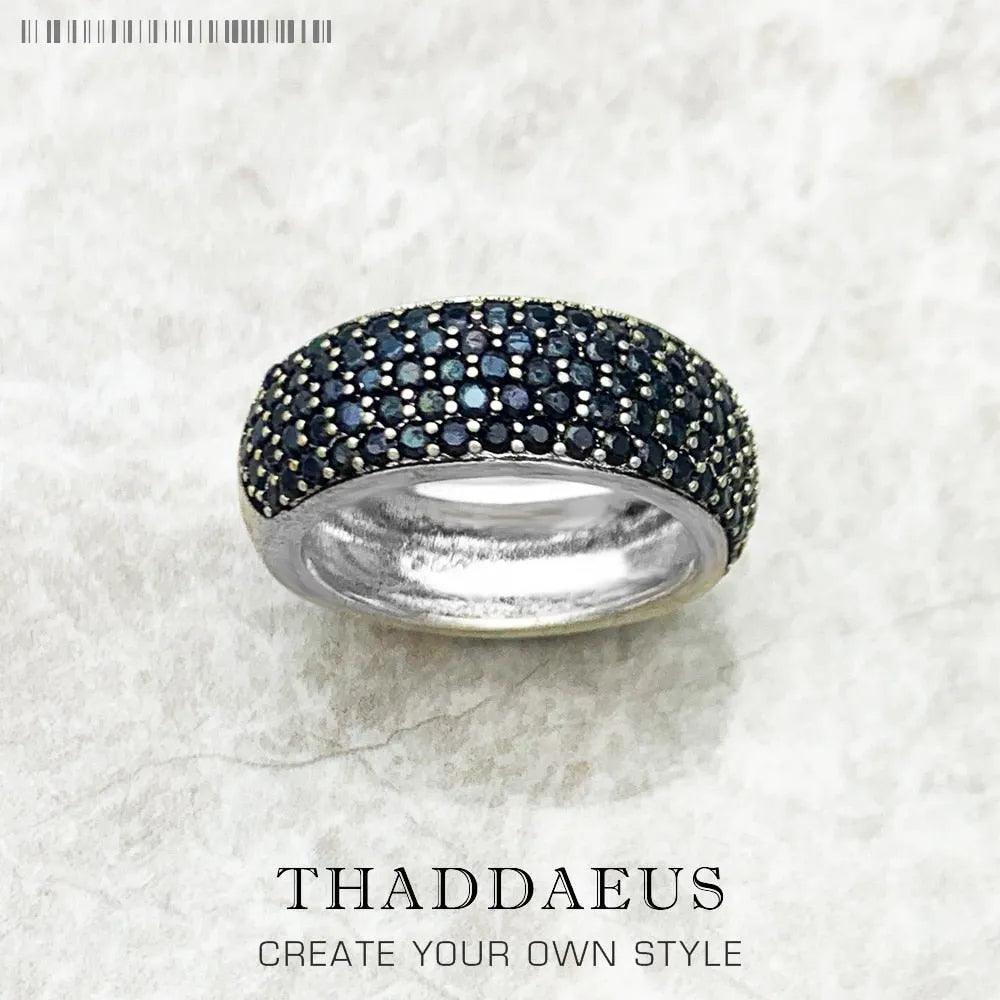Black Pave Band Ring,Europe Style Classic Fine Jewerly For Men &amp; Women Gift In 925 Sterling Silver - ItemBear.com
