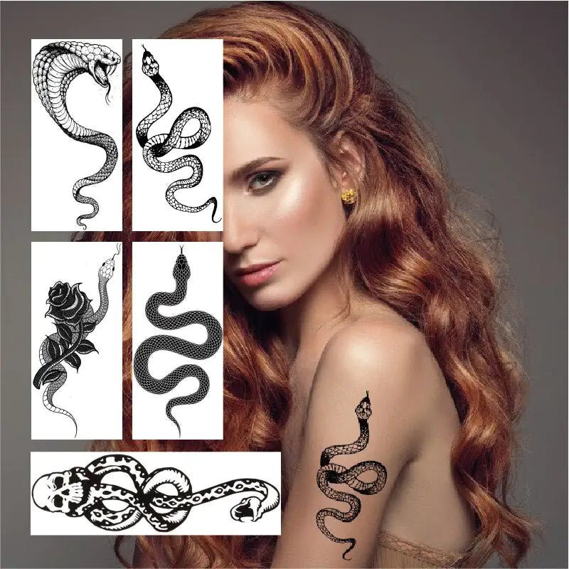 Black Snakes Body Tattoo - ItemBear.com