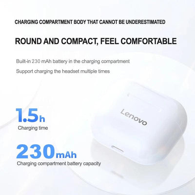 Bluetooth 5.0 Lenovo LP40 TWS Earphone - ItemBear.com