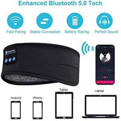 Bluetooth Headphones Soft Elastic Eye Mask - ItemBear.com