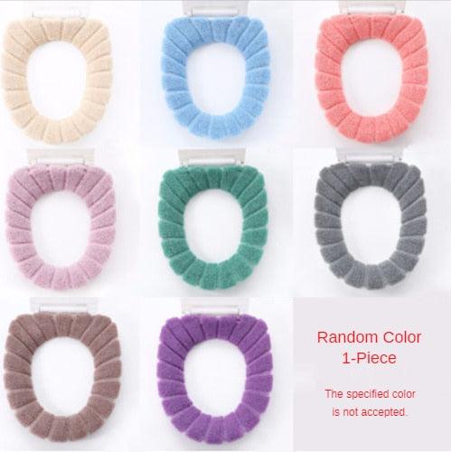 British Plug Toilet Seat Home Winter Thickened Fleece Heating Pad Winter Fleece - Lined Four Seasons Universal Waterproof Toilet - ItemBear.com