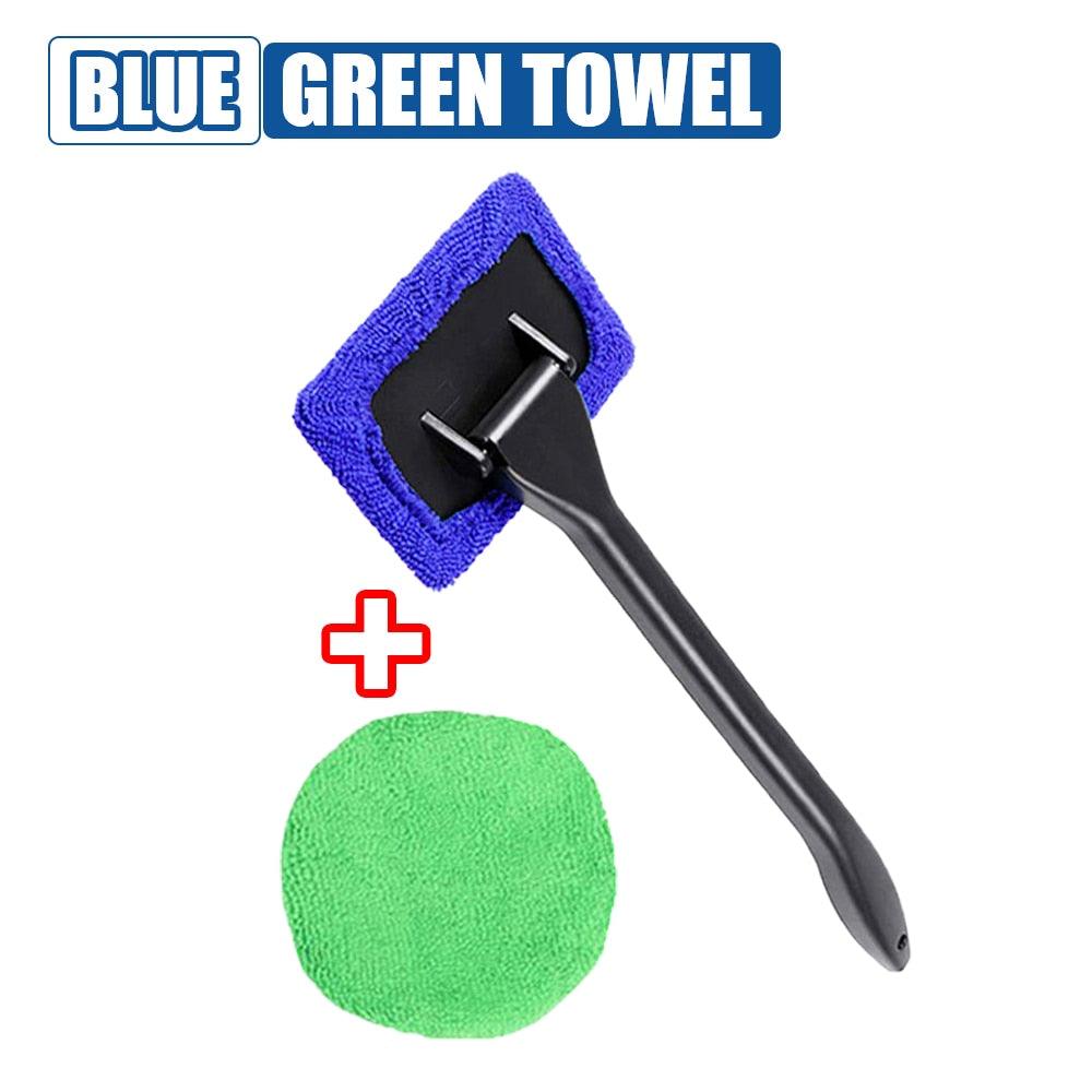 Car Window Cleaner Brush Kit Windshield Cleaning Wash Tool Inside Interior Auto Glass Wiper With Long Handle Car Accessories - ItemBear.com