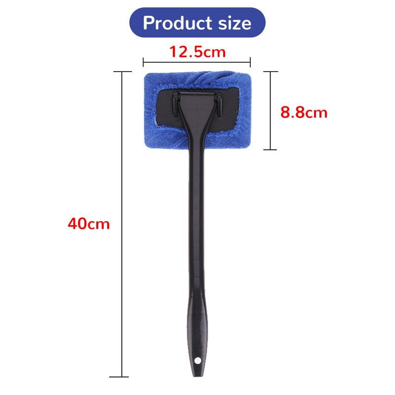 Car Window Cleaner Brush Kit Windshield Cleaning Wash Tool Inside Interior Auto Glass Wiper With Long Handle Car Accessories - ItemBear.com