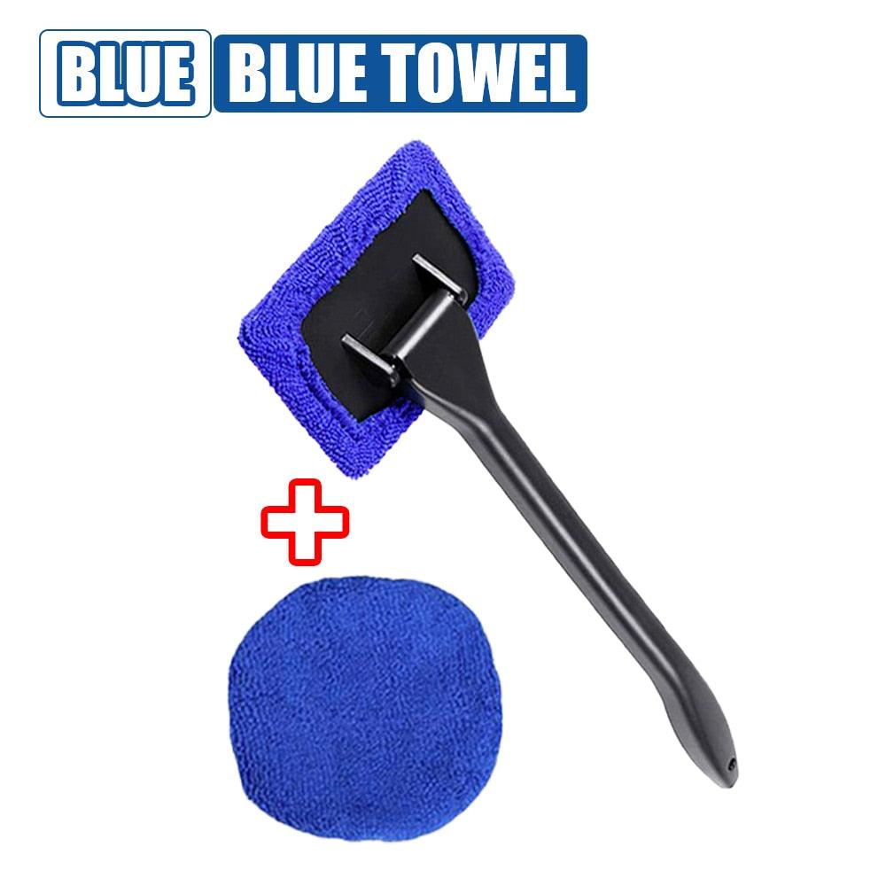 Car Window Cleaner Brush Kit Windshield Cleaning Wash Tool Inside Interior Auto Glass Wiper With Long Handle Car Accessories - ItemBear.com