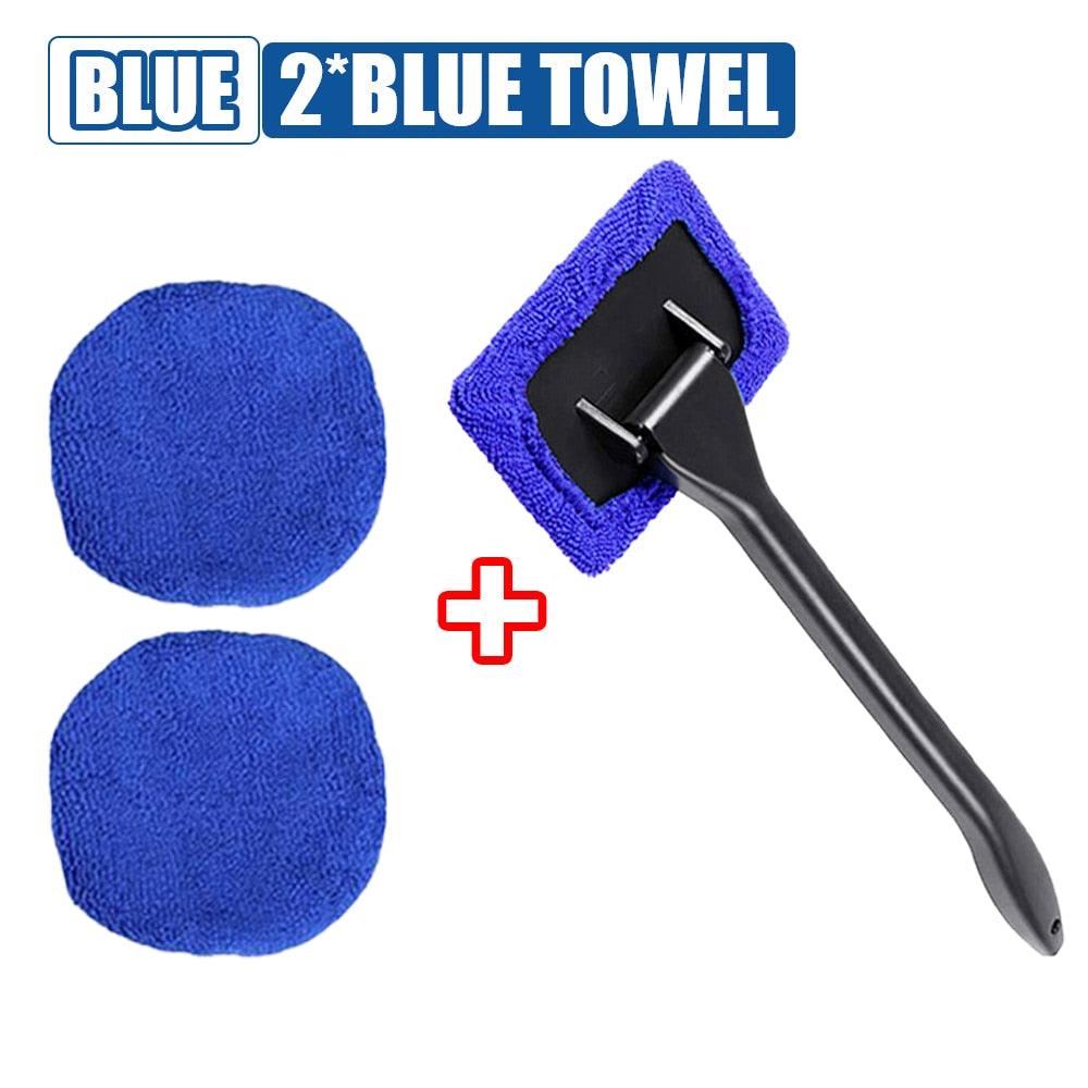 Car Window Cleaner Brush Kit Windshield Cleaning Wash Tool Inside Interior Auto Glass Wiper With Long Handle Car Accessories - ItemBear.com