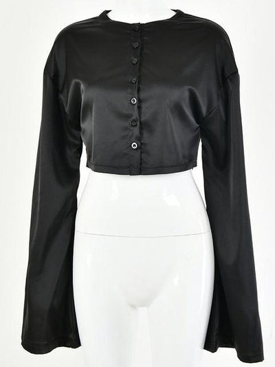 Casual Satin Two Piece Dress Set For Women - ItemBear.com